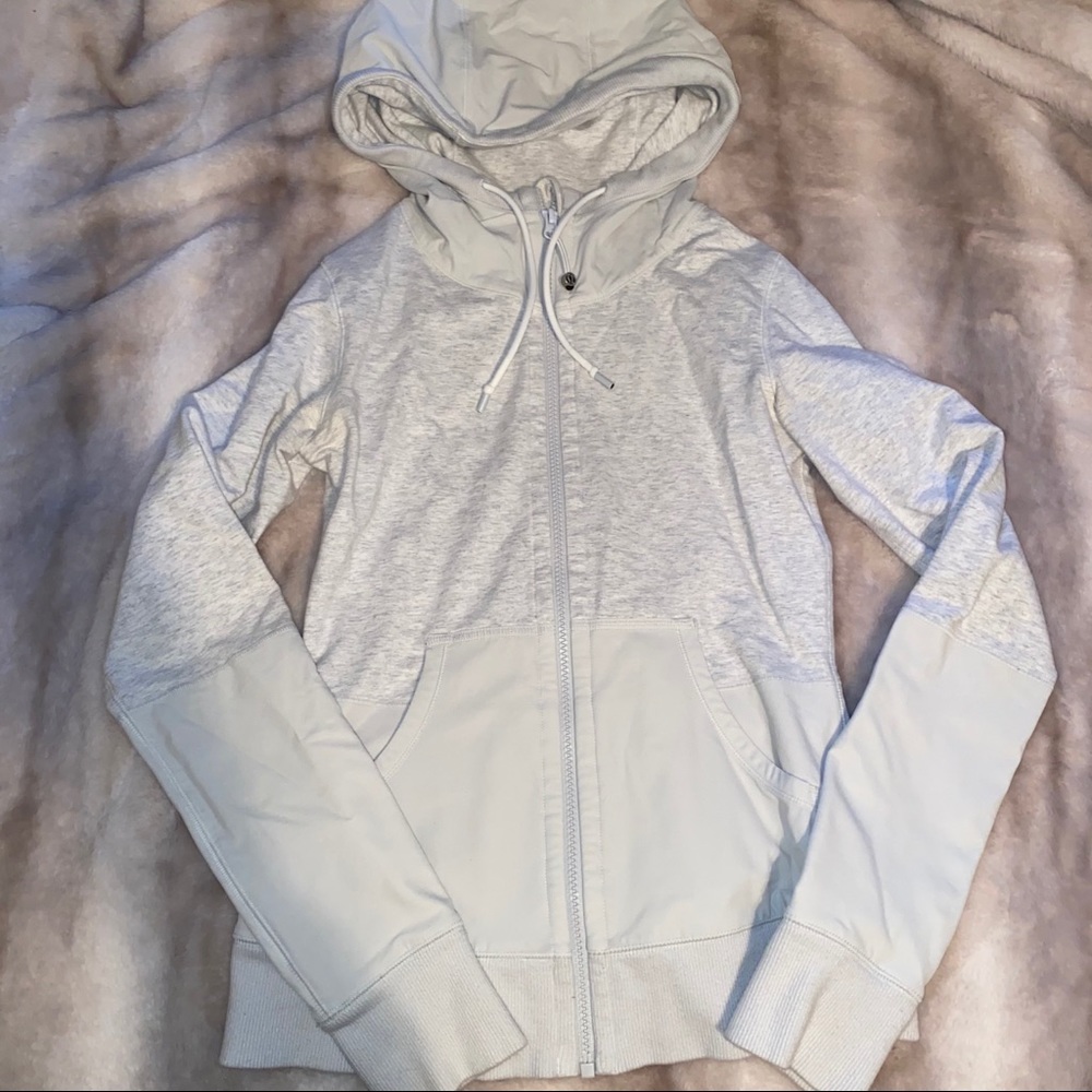 Gray lululemon zip up hoodie